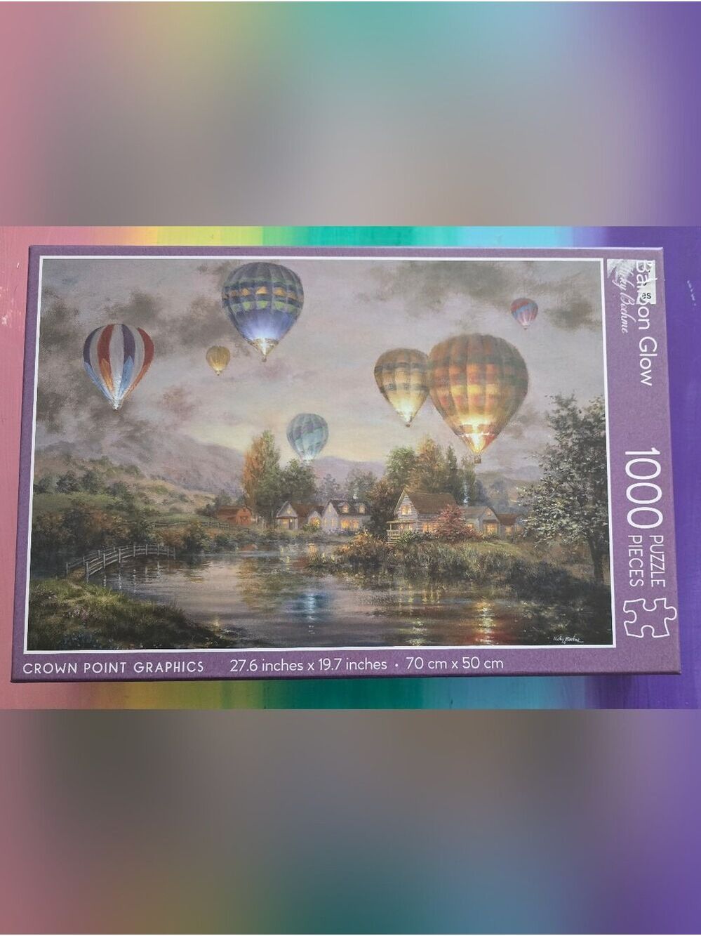 🧩ALL PUZZLES 2/$16🧩 Balloon Glow 1000 Piece Puzzle By Crown Point Graphics - Picture 2 of 2